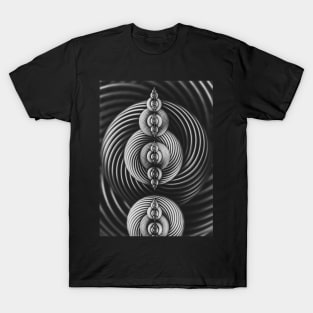 Torsion. Black and White Abstract Art T-Shirt